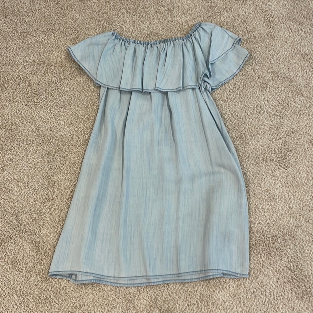 Denim off the shoulder dress